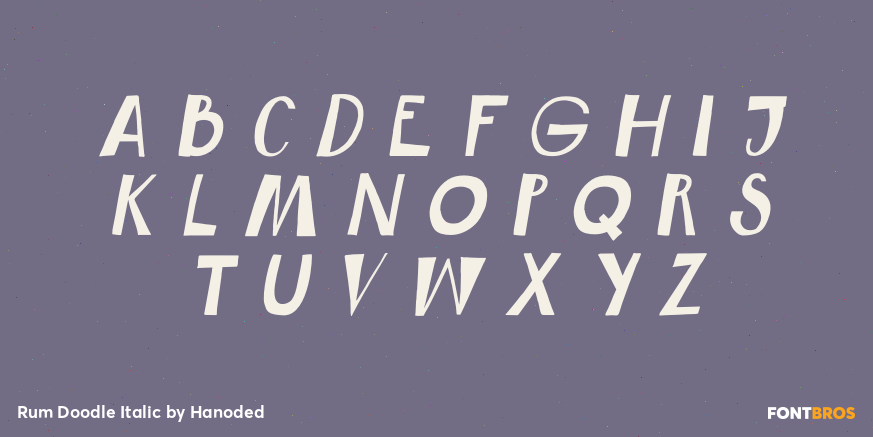 Rum Doodle Italic Font Poster #3