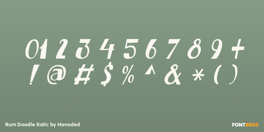 Rum Doodle Italic Font Poster #4