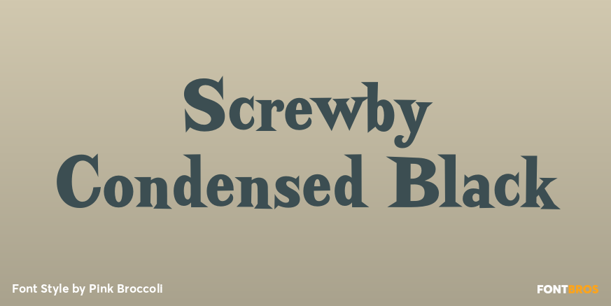 Screwby Condensed Black Poster