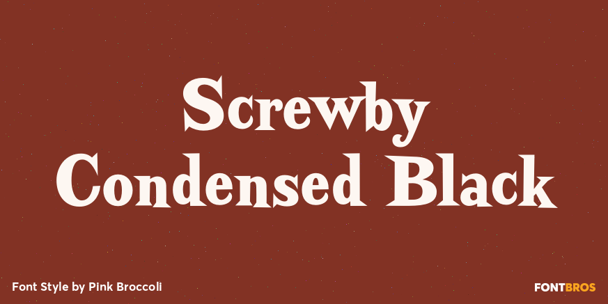 Screwby Condensed Black Poster