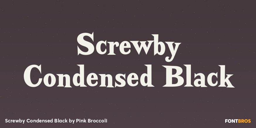 Screwby Condensed Black Poster