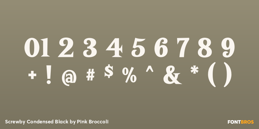 Screwby Condensed Black Font Poster #4