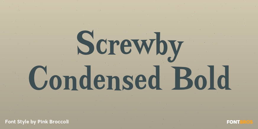 Screwby Condensed Bold Poster