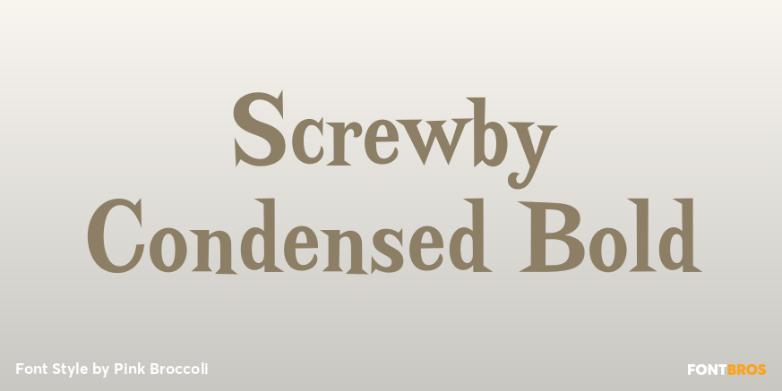 Screwby Condensed Bold Poster