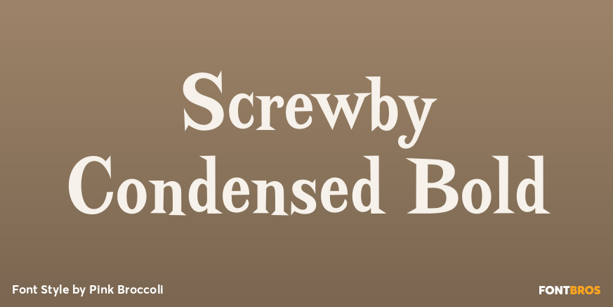 Screwby Condensed Bold Poster