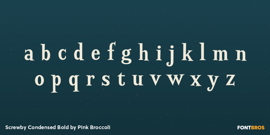Screwby Condensed Bold Font Poster #3