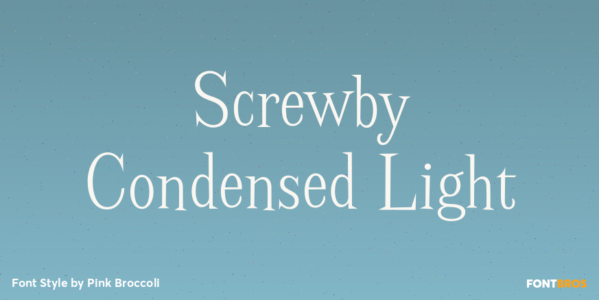 Screwby Condensed Light Poster