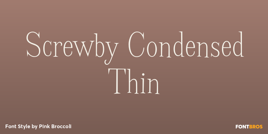 Screwby Condensed Thin Poster