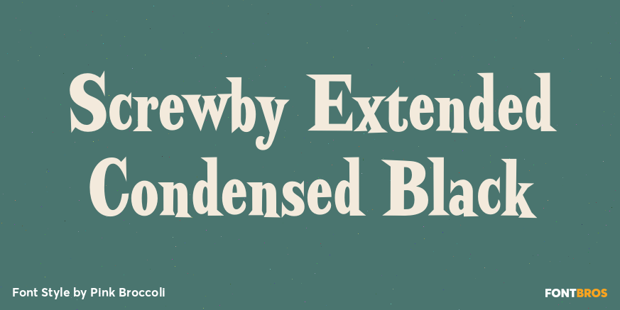 Screwby Extended Condensed Black Poster