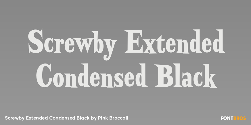 Screwby Extended Condensed Black Poster