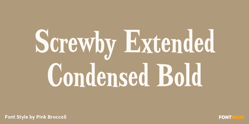 Screwby Extended Condensed Bold Poster