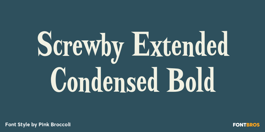Screwby Extended Condensed Bold Poster
