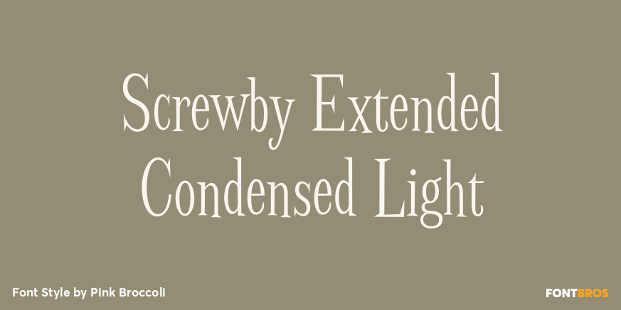 Screwby Extended Condensed Light Poster