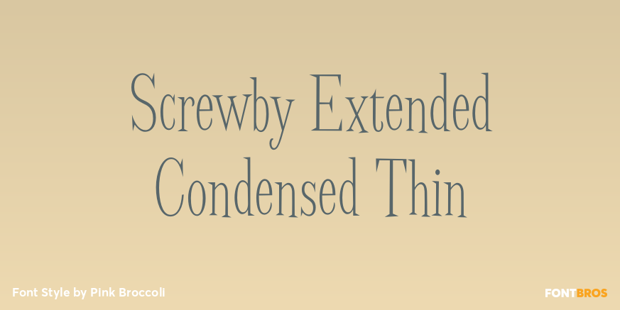 Screwby Extended Condensed Thin Poster