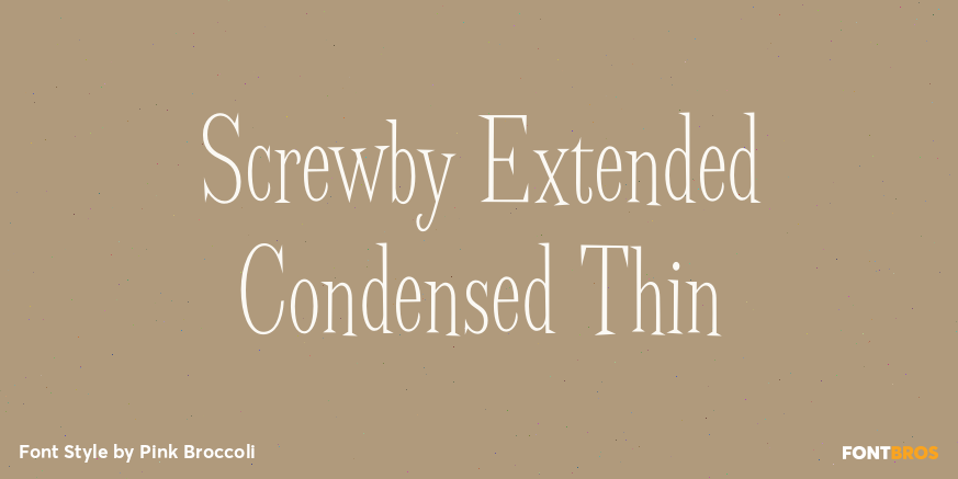 Screwby Extended Condensed Thin Poster