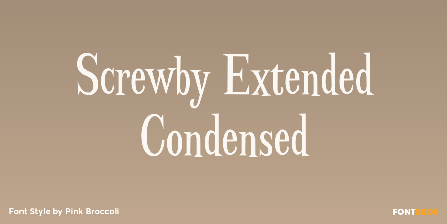 Screwby Extended Condensed Poster