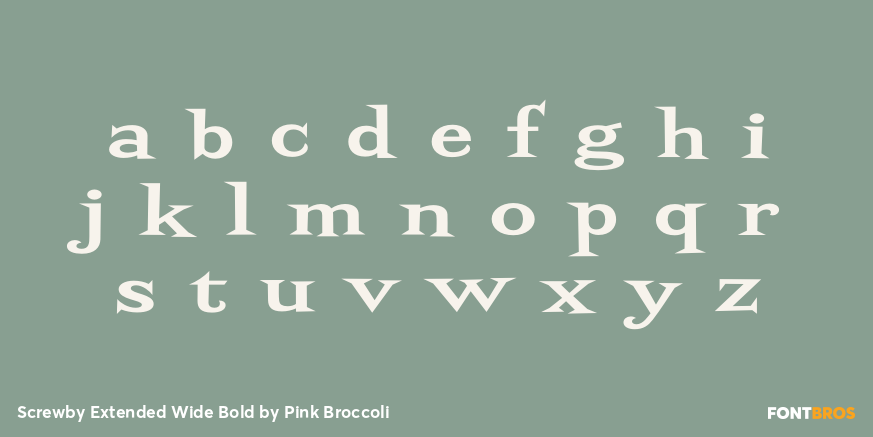 Screwby Extended Wide Bold Font Poster #3
