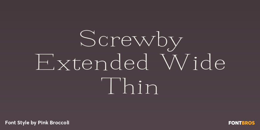 Screwby Extended Wide Thin Poster