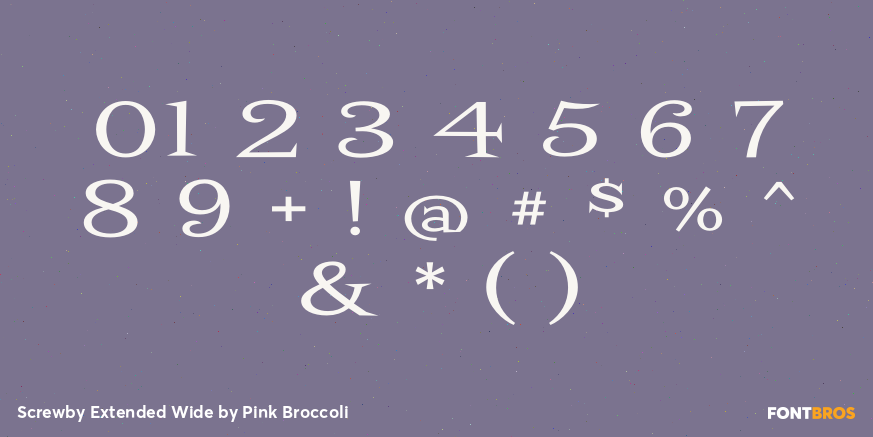 Screwby Extended Wide Font Poster #4