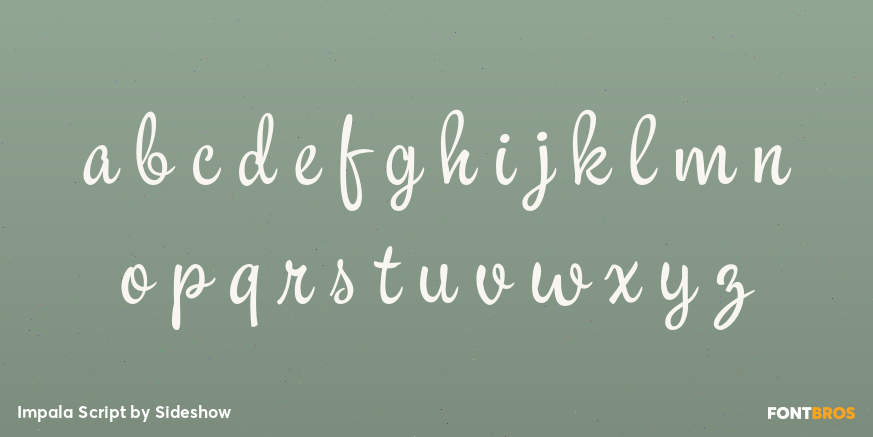 Impala Script Font Poster #3