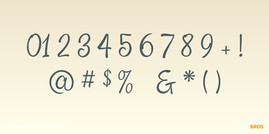 Impala Script Font Poster #4