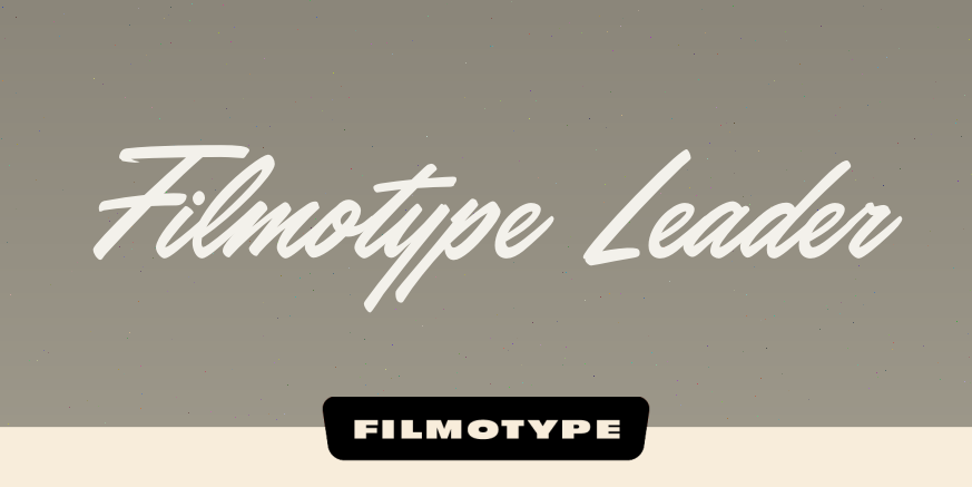 Filmotype Leader Font Poster