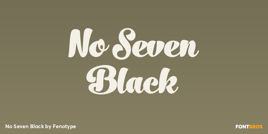 No Seven Black Font Poster #1