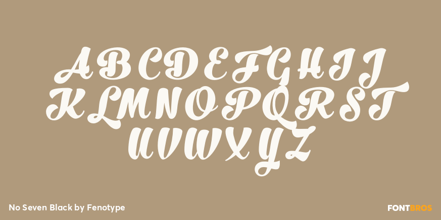 No Seven Black Font Poster #2