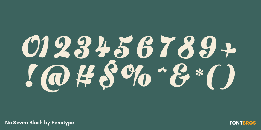 No Seven Black Font Poster #4