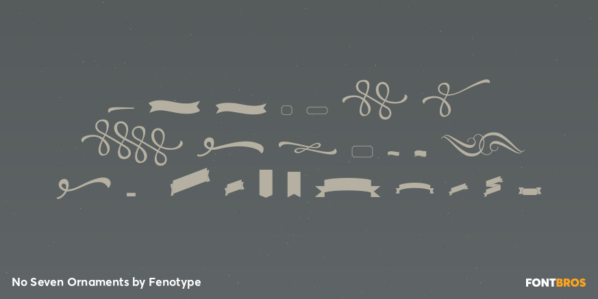 No Seven Ornaments Font Poster #2