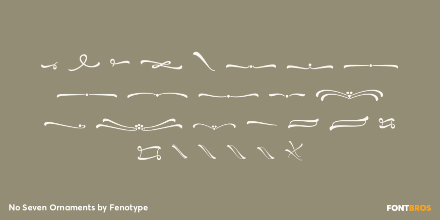 No Seven Ornaments Font Poster #3