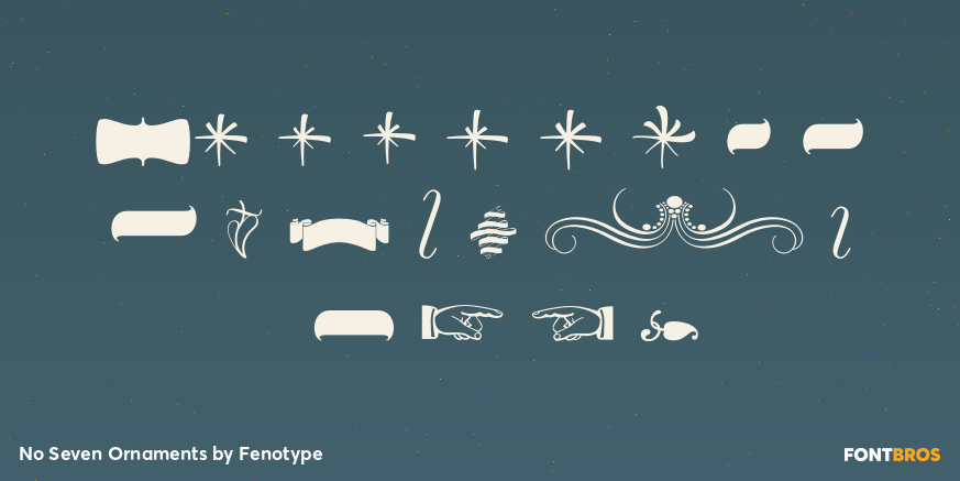 No Seven Ornaments Font Poster #4