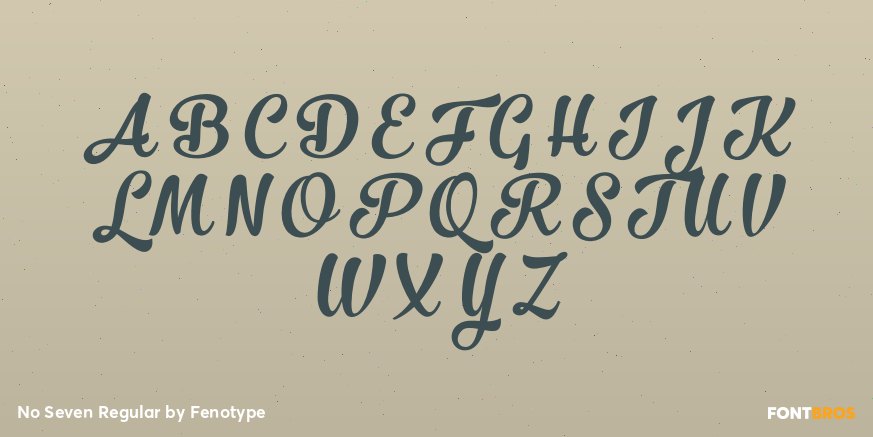 No Seven Regular Font Poster #2