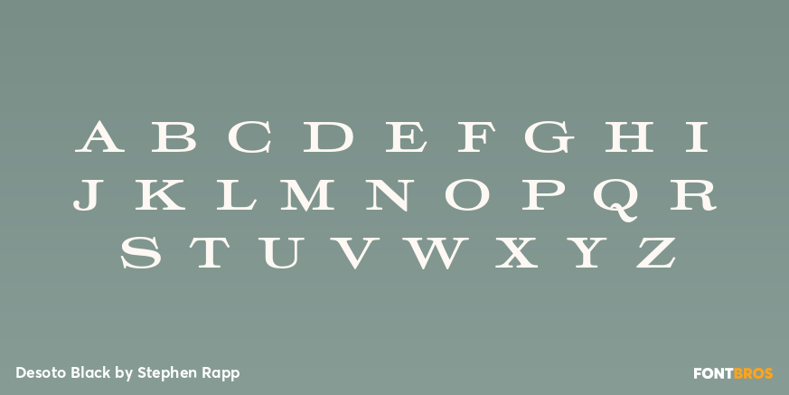 Desoto Black Font Poster #1