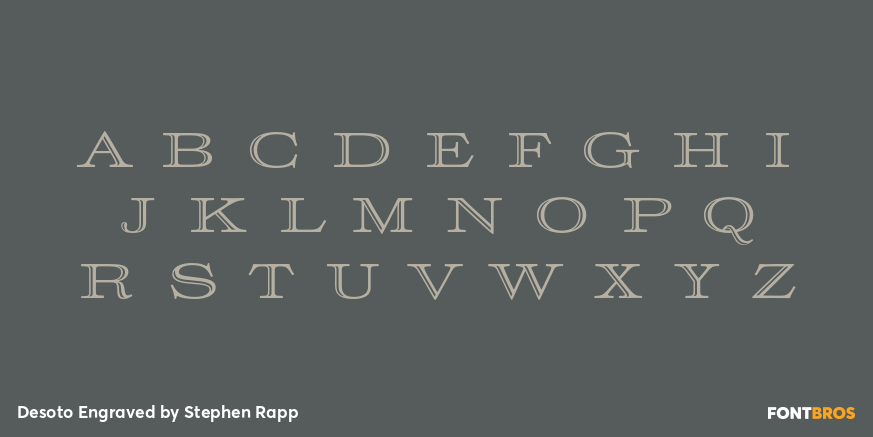 Desoto Engraved Font Poster #3