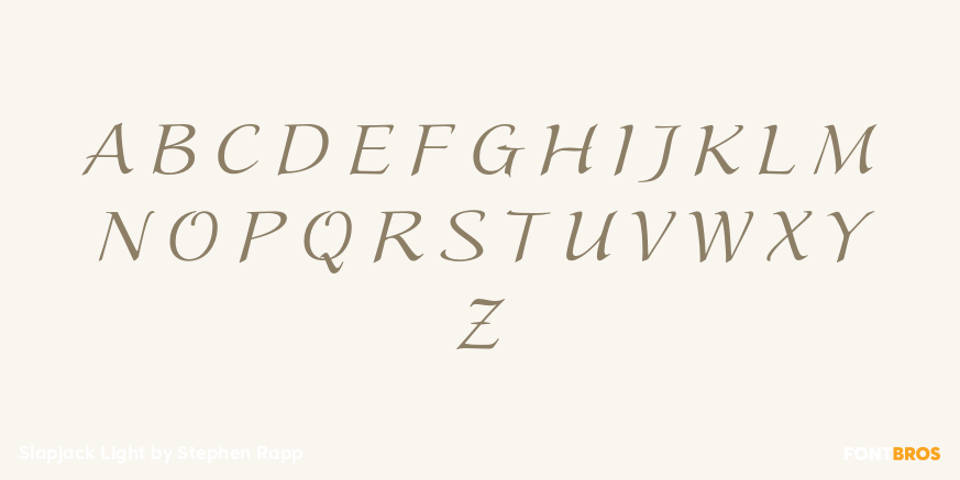 Slapjack Light Font Poster #2