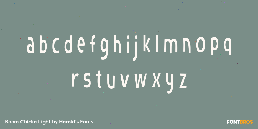 Boom Chicka Light Font Poster #3