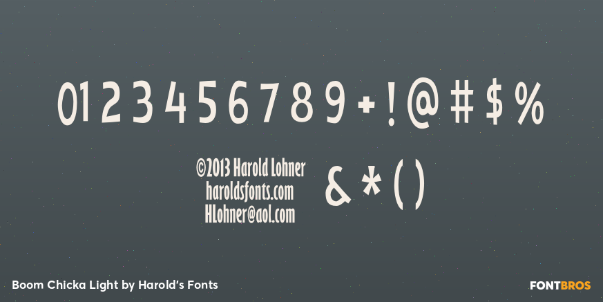 Boom Chicka Light Font Poster #4