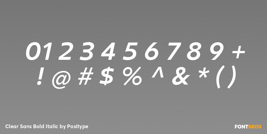 Clear Sans Bold Italic Font Poster #4