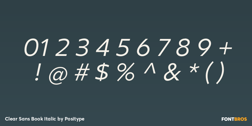 Clear Sans Book Italic Font Poster #4