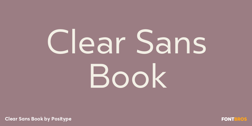 Clear Sans Book Font Poster #1