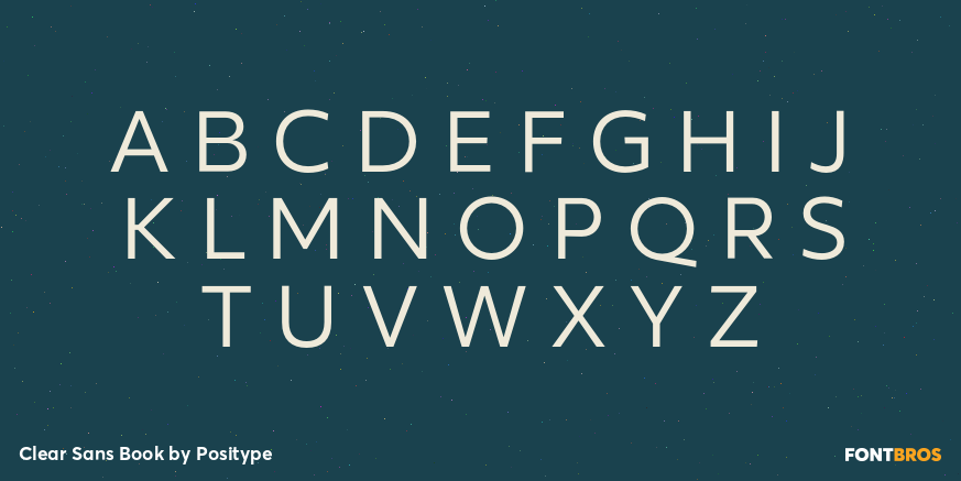 Clear Sans Book Font Poster #2