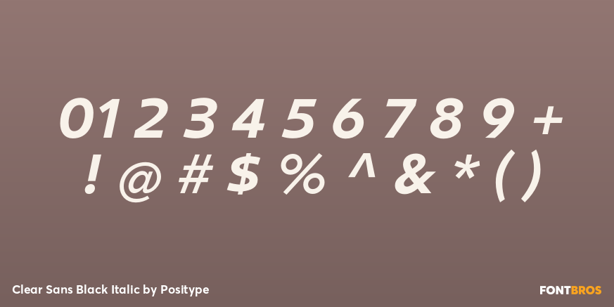 Clear Sans Black Italic Font Poster #4