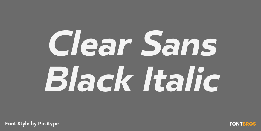 Clear Sans Black Italic Font Poster #1