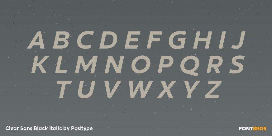 Clear Sans Black Italic Font Poster #2