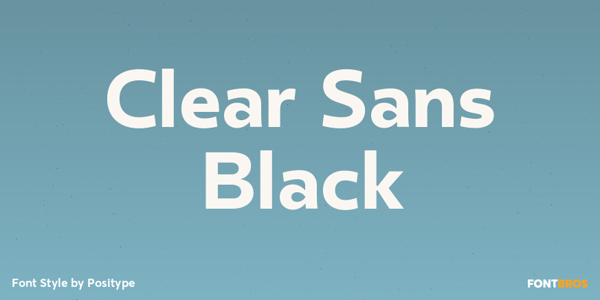Clear Sans Black Font Poster #1