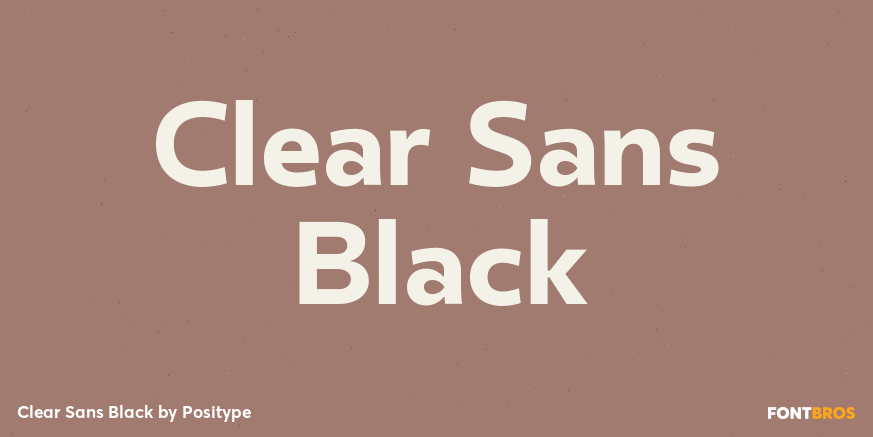 Clear Sans Black Font Poster #1