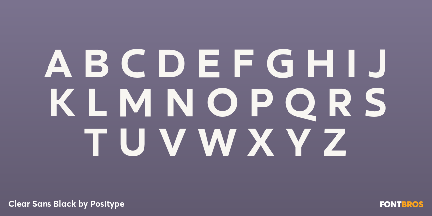 Clear Sans Black Font Poster #2