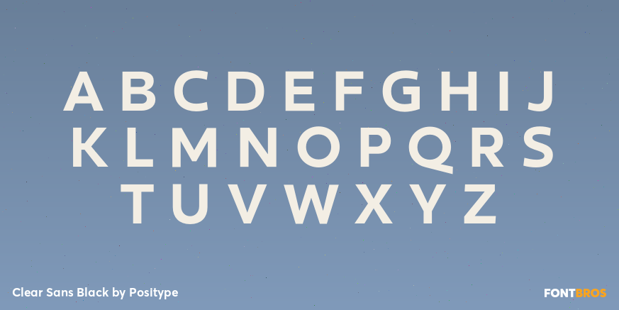 Clear Sans Black Font Poster #2