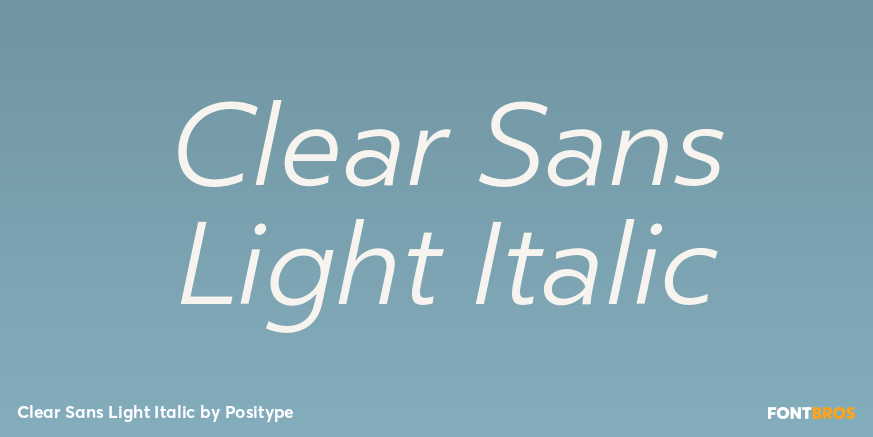Clear Sans Light Italic Font Poster #1